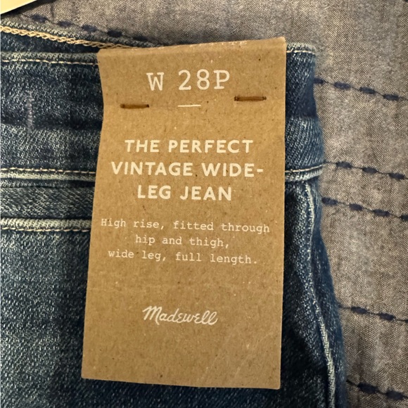 NWT Madewell Vintage Wide-Leg Jeans - Picture 2 of 4